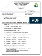 Avaliação Parcial 2º Bim. 9º Ano