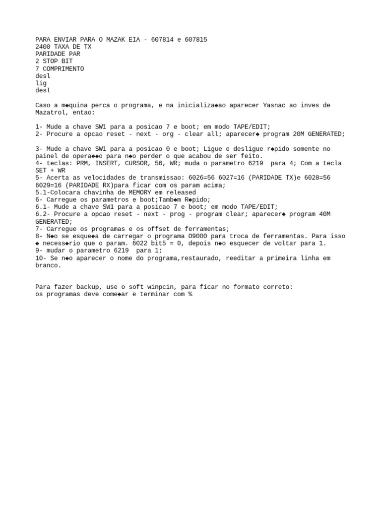 Mazak PROCEDURE Ok Mazak Eia | PDF