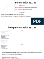 Comparisons With As As