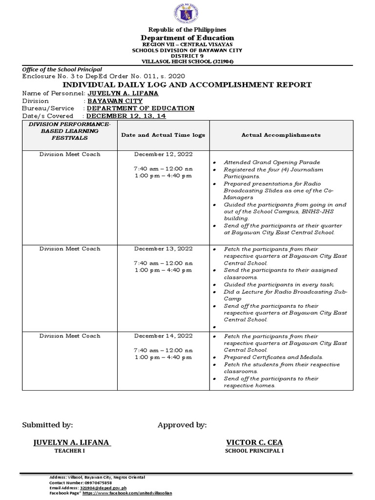 individual-daily-log-and-accomplishment-report-pdf-communication