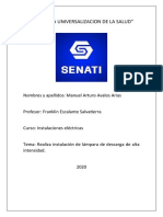 Instalación lámpara descarga alta intensidad