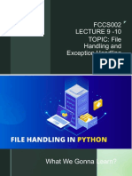 File Handling&Exception Handling