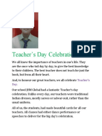 Teachers Day Article For School Magzine
