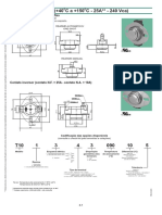 Série 3/4" (+40 C A +150 C - 25A - 240 Vca) : Mod. T 10 - Fixação Com Flange Fixa
