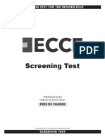 ECCE Screening Test Booklet