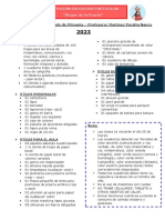 Lista de Útiles 2 Grado.