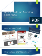 How To Build A Great Sales Page
