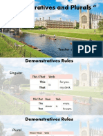 Demonstratives and Plurals Rules