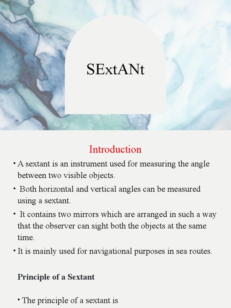 Sextant | PDF | Astronomy | Navigation