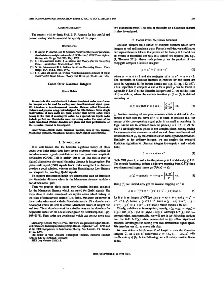 Ieee trans infonn theory the theory of error correcting codes error