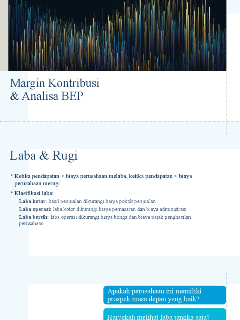 Analisis Margin Kontribusi dan BEP | PDF