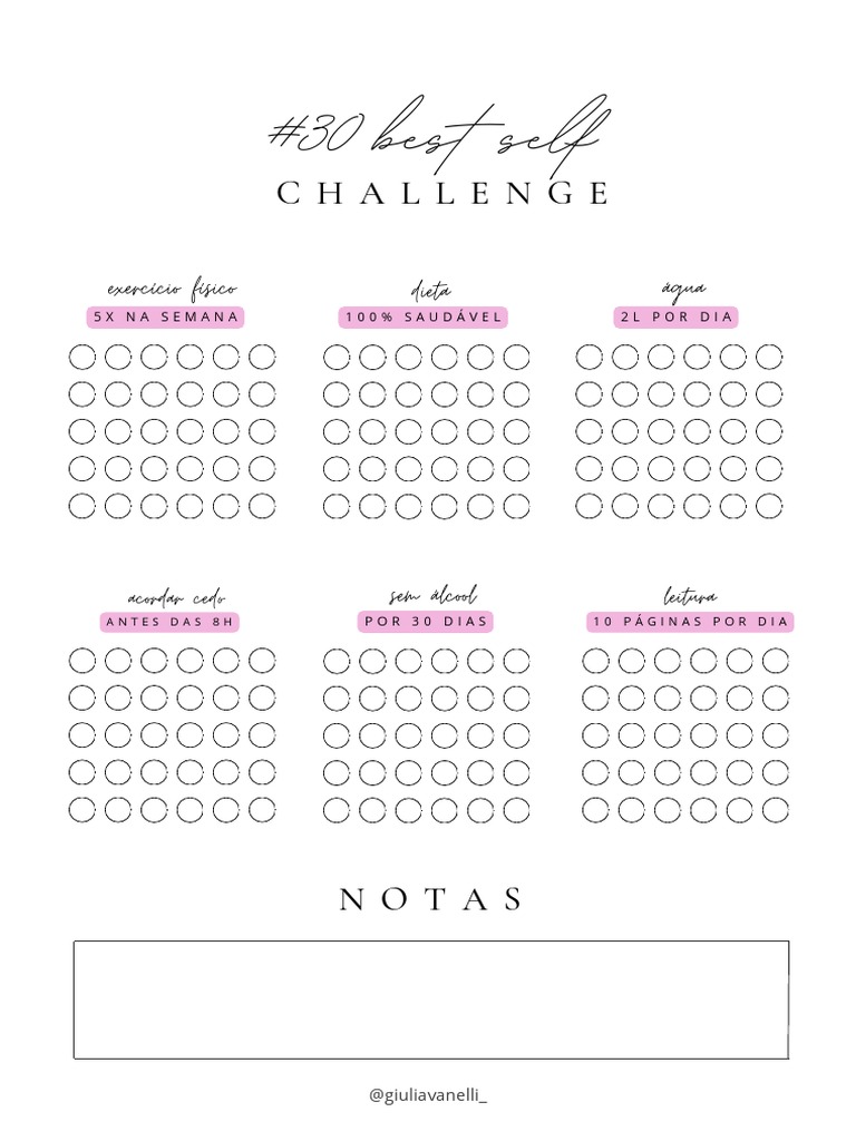 Desafio 30 Dias de Hábitos Saudáveis | PDF