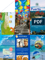 Folleto Agencia de Viajes Moderno Blanco Con Azul