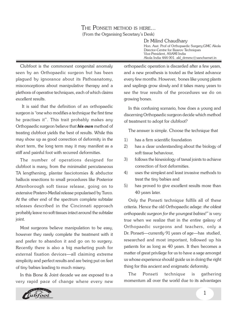 Clubfoot 2004 | PDF | Foot | Anatomical Terms Of Motion
