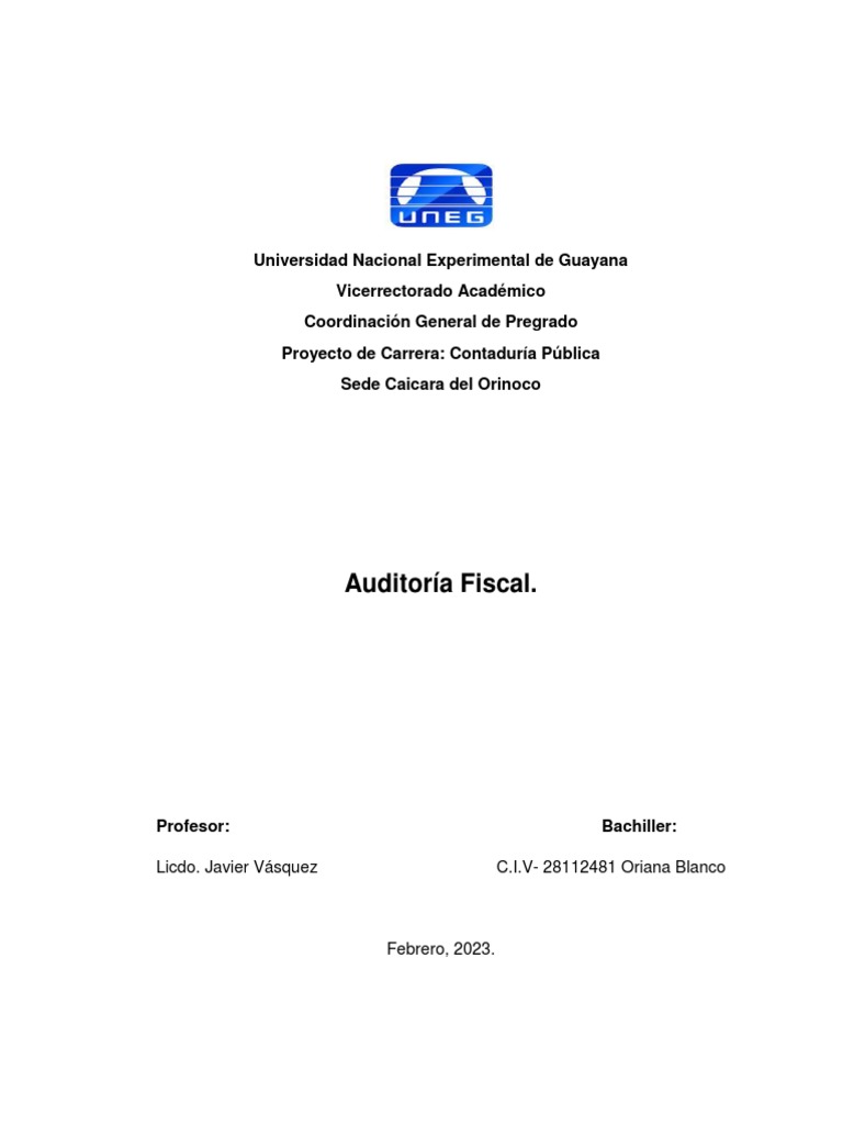 Auditoria Fiscal Pdf Auditoría Contabilidad