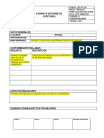 Informe de auditoría formato SST-FT-020