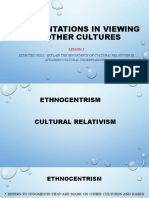Orientations in Viewing Other Cultures