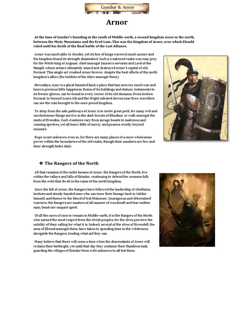 The Fall and Legacy of the Northern Kingdom: The Rangers of Arnor | PDF ...