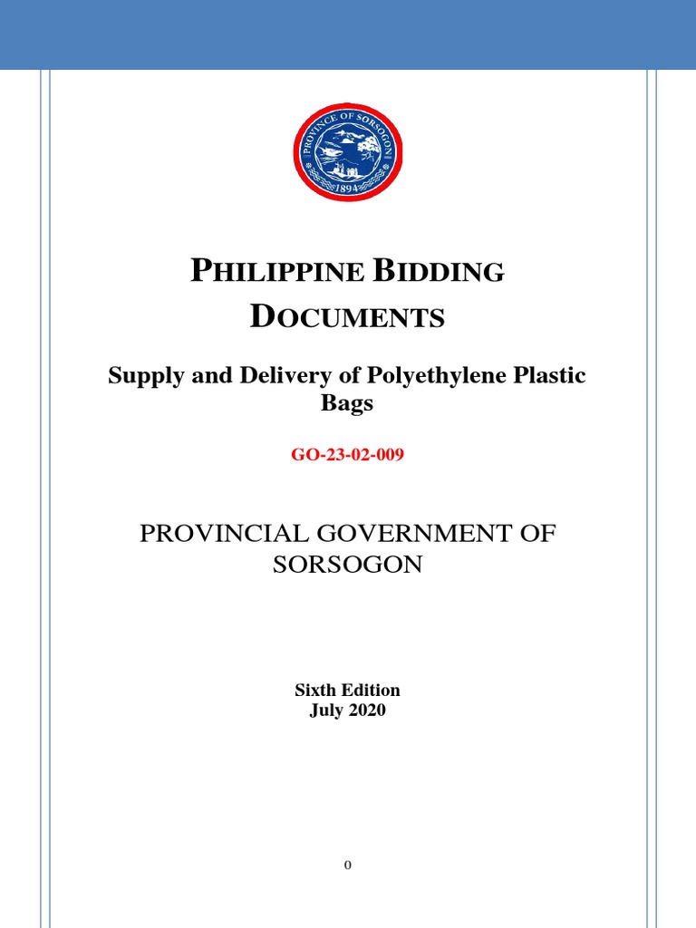 Philippine Bidding Documents Latest Edition