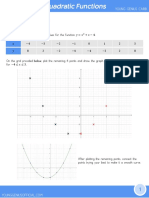 Plotting Quadratic Functions - Guide Sheet