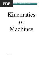 Kinematics of Machines Notes Tutorials M