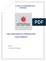 Ventajas económicas entre Argentina y Bolivia