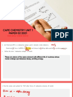 CAPE Chemistry Unit 1 - 2021 Paper