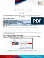 Activities guide and evaluation rubric - Unit 1 - Task 2 - Write your obligations and needs in your daily role