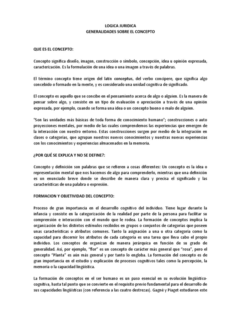 Que Es El Concepto 1 | PDF | Concepto | Conocimiento
