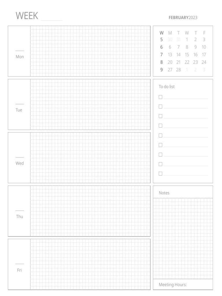 Weekly Plan Febrero | PDF