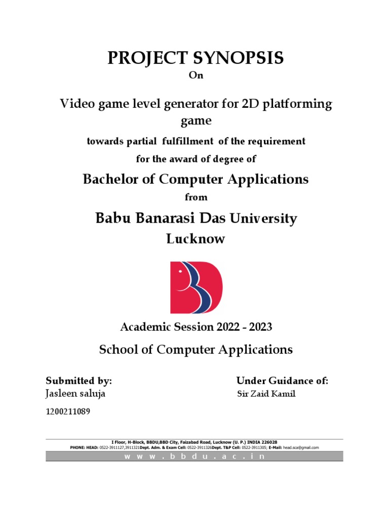 Project Synopsis | PDF | Graphical User Interfaces | Software