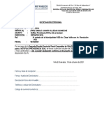 Notificación Personal PNP Danilo Junior 631-2021