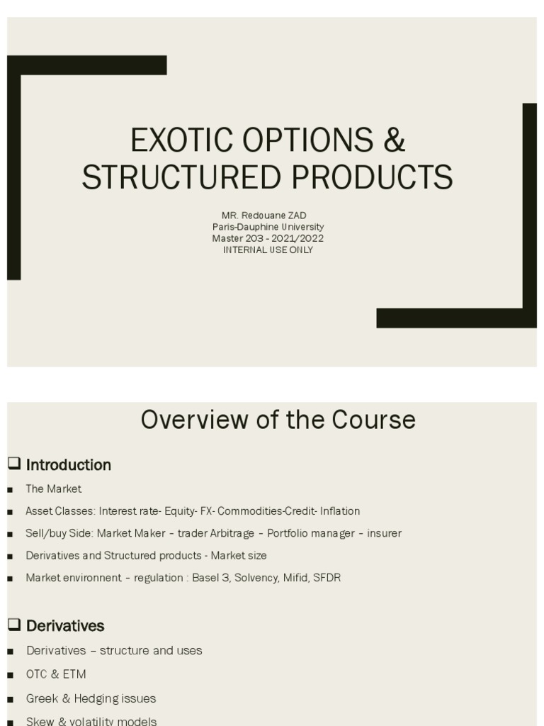 1 - Introduction - Derivatives Greeks | PDF | Greeks (Finance) | Option