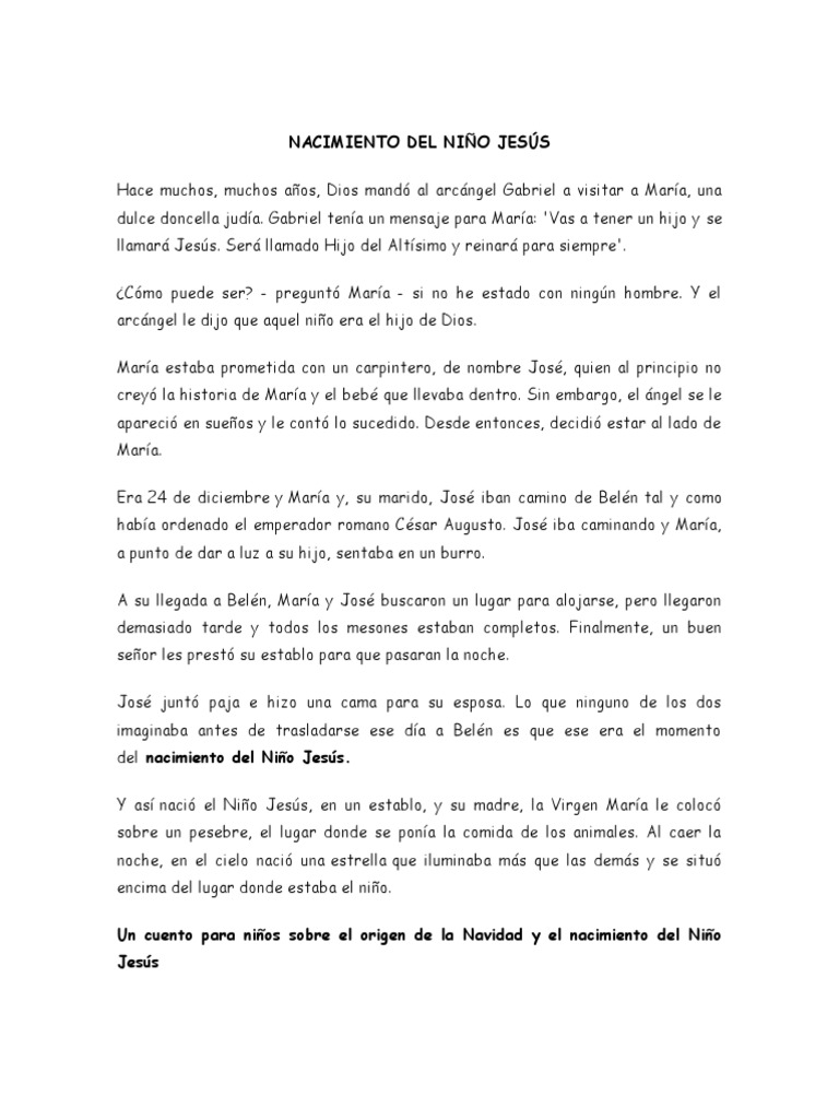Historia del Nacimiento de Jesús | PDF | María, madre de Jesús | Reyes ...