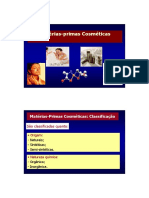 Matérias Primas Cosméticas Resumo