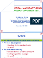 New Technologies for Pharmaceutical Manufacturing Optimization