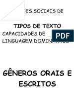 Gêneros textuais e suas características