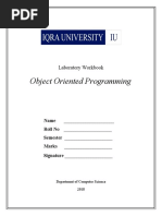 OOP Lab Manual