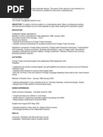 This Is A Real Example of A Fresh Graduate Resume