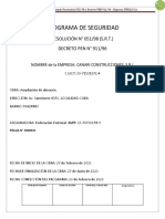 Programa de seguridad obra ampliación almacén