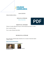 Data Dia 22 de Março Aula Colégio Candelária Turma de Segunda Feira. 1