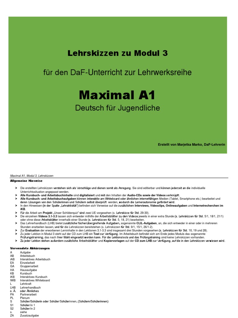 Lehrskizzen Zu Modul 3 | PDF