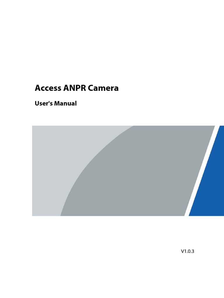 Access ANPR Camera User Manual V1.0.3 | PDF | Computer Network ...