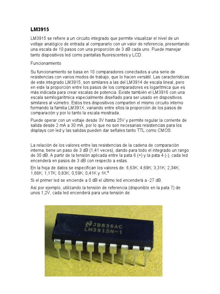 LM3915 | PDF | Ciencia y matemáticas