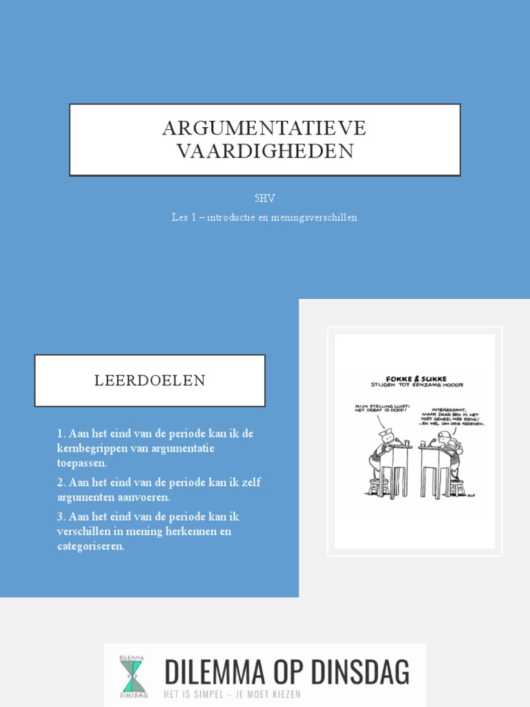 5VP2L1 Introductie en Meningsverschillen PDF