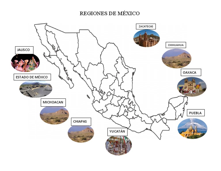Regiones de México: Mapa y Nombres | PDF