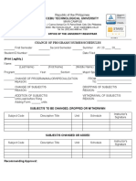 FORM 3 Changing Adding Withdrawal Dropping of Subjects