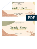 Grade Sheet Cover