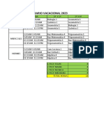 HORARIO VACACIONAL 2023