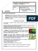 Aprenda sobre a lenda do Saci Pererê com atividades remotas para crianças de 3 anos